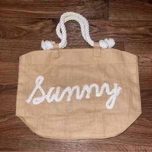 NWOT Mud Pie Sunny beach bag